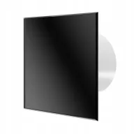   DOSPEL Veroni Glass 100 WC szellőztető ventilátor, időzítővel, fekete előlappal, 100mm csonkkal