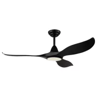   EGLO Cirali 52 mennyezeti ventilátoros lámpa műanyag (ABS) matt fekete / akril tejfehér, 1320mm lapátármérővel - távirányítóval