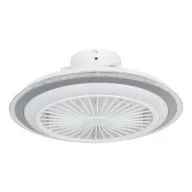   EGLO Albufeira lámpa ventilátorral műanyag (ABS) fehér, szürke / akril tejfehér, 500mm lapátátmérőval - távirányítóval