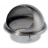   BLR-E-RL kültéri esővédő rács madárhálóval, rozsdamentes acél - 125mm csonkkal