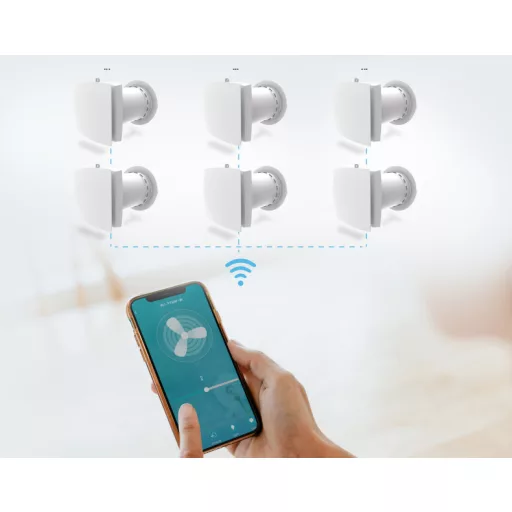 HOLTOP/AIRWOODS AV-TTW6-W egyhelyiséges hővisszanyerős szellőztető automata zsaluval, WiFi csatlakozással