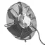 Reventon FR-350-SG-EC EC-motoros ipari axiális fali ventilátor védőráccsal, szívó