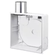   Helios ELS-GUBA Falba süllyesztett ventilátorház, légtömör (fém, K90) visszacsapószeleppel, tűzvédelmi csonkkal.