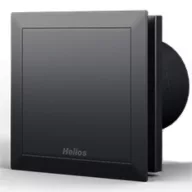   Helios M1/100 P Black Minivent halk fürdőszoba wc ventilátor, mozgásérzékelővel, fekete előlappal, 100mm csonkkal, visszacsapó szeleppel