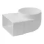 Lapos csatorna-körcsatorna átalakító idom 90 fok 55x220mm - 125mm