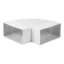Könyök idom lapos légcsatornához vízszintes 55x220mm