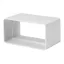Lapos légcsatorna toldó 90x220mm