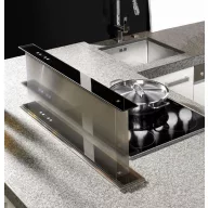  SIRIUS - Páraelszívó S-DD2 TC/L EM 86 fekete üveg/inox motor nélkül