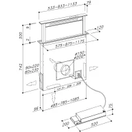   SIRIUS - Páraelszívó S-DD2/L EM 90 cm LED inox motor nélkül