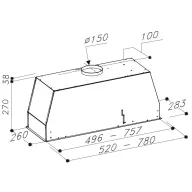 SIRIUS - Páraelszívó SL-913 TW 78 cm fehér üveg