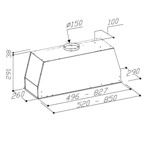 SIRIUS - Páraelszívó SL-927 ANTI-DROP 52 cm fekete - 2. kép