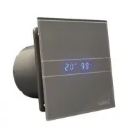   CATA E-GLAS E-100GSTH fürdőszoba ventilátor ezüst üveg előlappal, időzítővel, páraérzékelővel, 100mm csonkkal