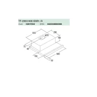 CATA - Páraelszívó TF-2003/60 LED WHITE GLASS - 2. kép