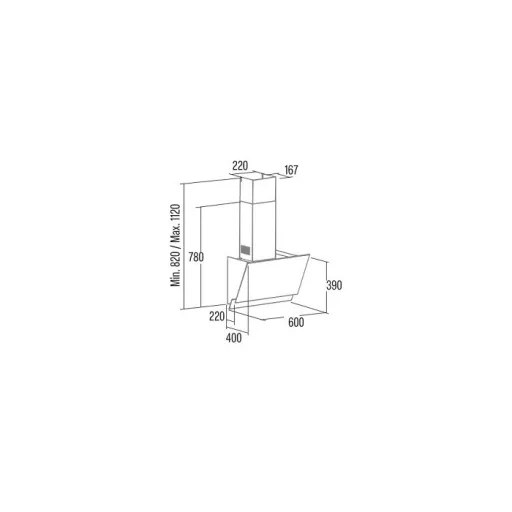 CATA - Páraelszívó JUNO 600 fehér XGWH LED - 2. kép