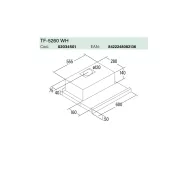 CATA - Páraelszívó TF-5260 WH/L fehér (2 motoros) + FA125/3 bekötő szett - 2. kép