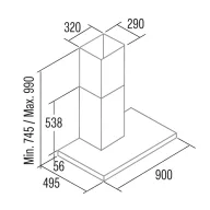   CATA - Páraelszívó SYGMA 9010 BK motor nélkül + MULTI Külső motor SEM1 T850