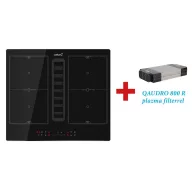 CATA - Beépíthető főzőlap kerámia indukciós, beépített elszívóval IAS-6024 + plazma filter QUADRO 800 R - 2. kép