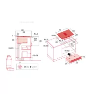   NODOR - NorCoock IS-N7220 BK indukciós főzőlap beépített elszívóval + plazma filter QUADRO 800 R