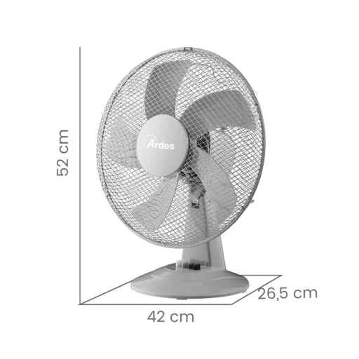 ARDES 5ST40G Asztali ventilátor - szürke - 5. kép