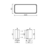 AIRA - Légtechnikai elem lapos csatorna adapter Quadro sorozathoz - 2. kép