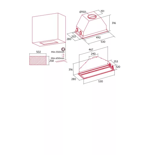 NODOR - Páraelszívó NorBreeze ECLIPSE 60 BK - 2. kép