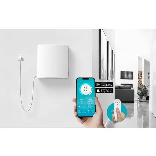HOLTOP/AIRWOODS AV-TTW5-W SH7IE Pro ISO egyhelyiséges hővisszanyerős szellőztető (2 db), páraérzékelővel, automata zsaluval, WiFi-vel, kültéri hangcsillapító elemmel