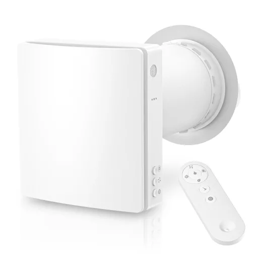 HOLTOP/AIRWOODS AV-TTW5-W egyhelyiséges hővisszanyerős szellőztető (2 db) automata zsaluval, WiFi csatlakozással, páraérzékelő szenzorral, pollenszűrővel