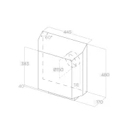 Elica - Páraelszívó külső motor GME KIT0184135 (külső falra) - 2. kép