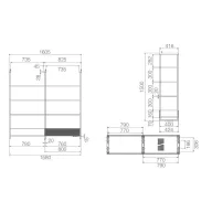   ELICA - Páraelszívó OPEN SUITE SUP BL MAT/F/80 (Matt fekete)