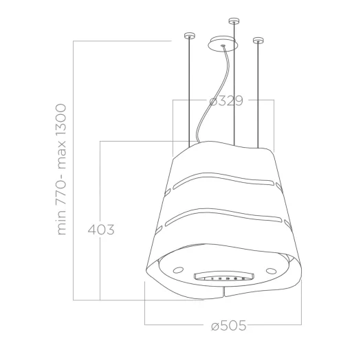 ELICA - Páraelszívó WAVE UX BL MAT/F/51 (Matt fekete) - 2. kép