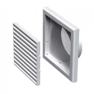   Vents MV 250/200 VS négyszögletes műanyag rács szúnyoghálóval - 200mm csonkkal