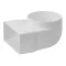 Lapos csatorna-körcsatorna átalakító idom 90 fok 60x204mm - 150mm