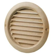  BVS kör szellőzőrács csőcsonkkal, szúnyoghálóval, bükk - 80mm csonkkal