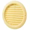 BVS kör szellőzőrács csőcsonkkal, szúnyoghálóval, bézs - 125mm csonkkal