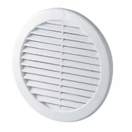   VR szellőző rács csőcsonkkal, rovarvédő ráccsal, fehér - 150mm csonkkal