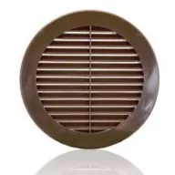   VR szellőző rács csőcsonkkal, rovarvédő ráccsal, barna - 150mm csonkkal