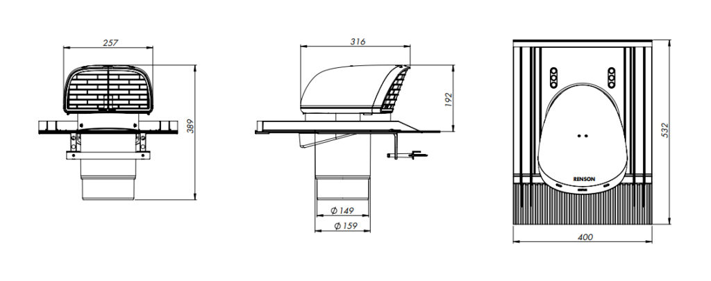 RENSON-Design-teto-kifuvo-elem-muszaki-rajz