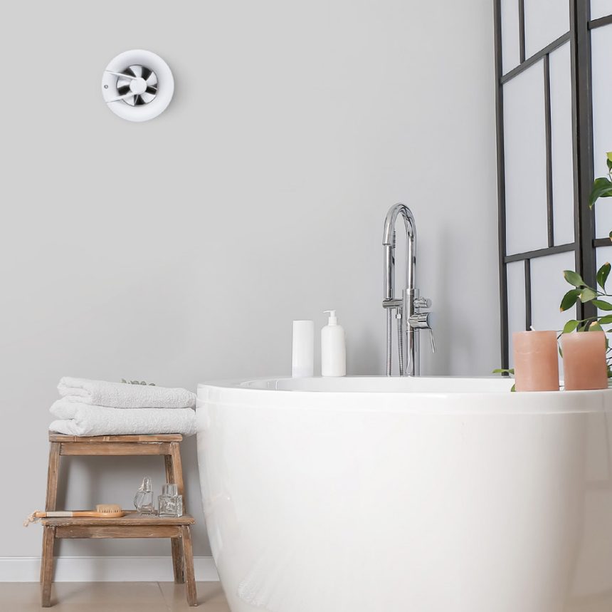 Blauberg O2 Supreme intelligens fürdőszobai ventilátor beépítve