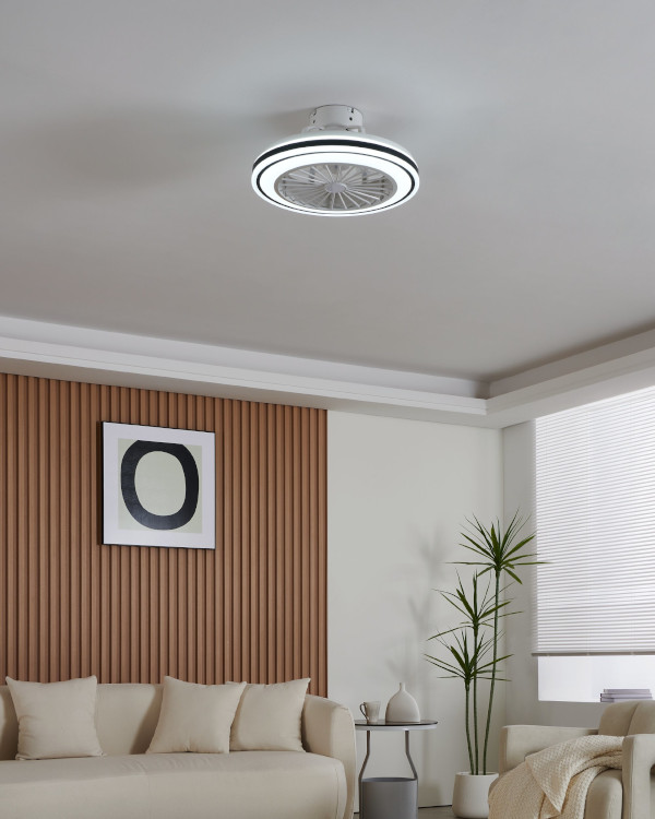 EGLO Almeria mennyezeti ventilátoros lámpa beépítve hideg
