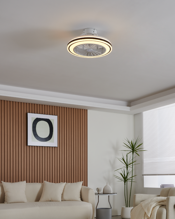 EGLO Almeria mennyezeti ventilátoros lámpa beépítve meleg