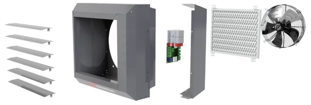 EHU-3S fűtőventilátor felépítése