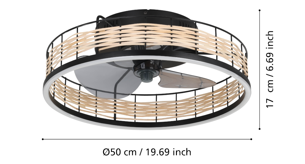 Frana lámpa ventilátorral méretek