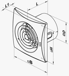 Quiet halk fürdőszoba wc ventilátor