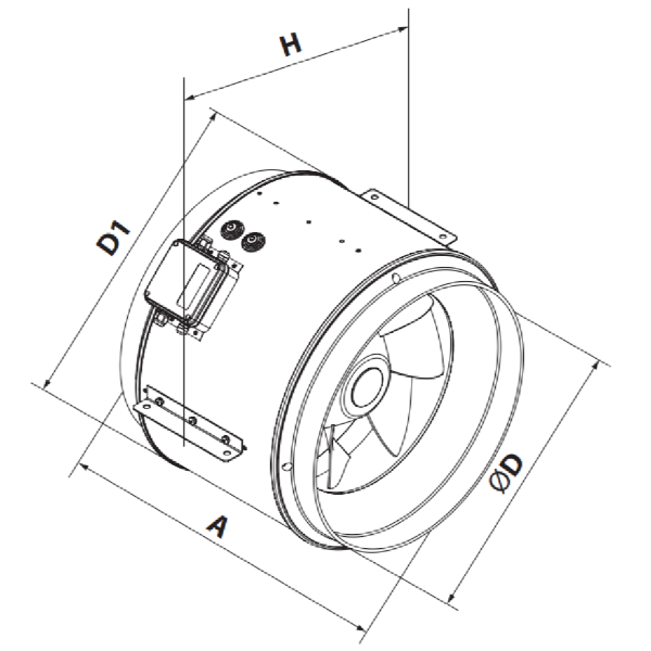 VENTS Boost EC-motoros csőventilátor méretek