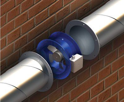 VENTS VKF csőperemes axiál ventilátor beépítése