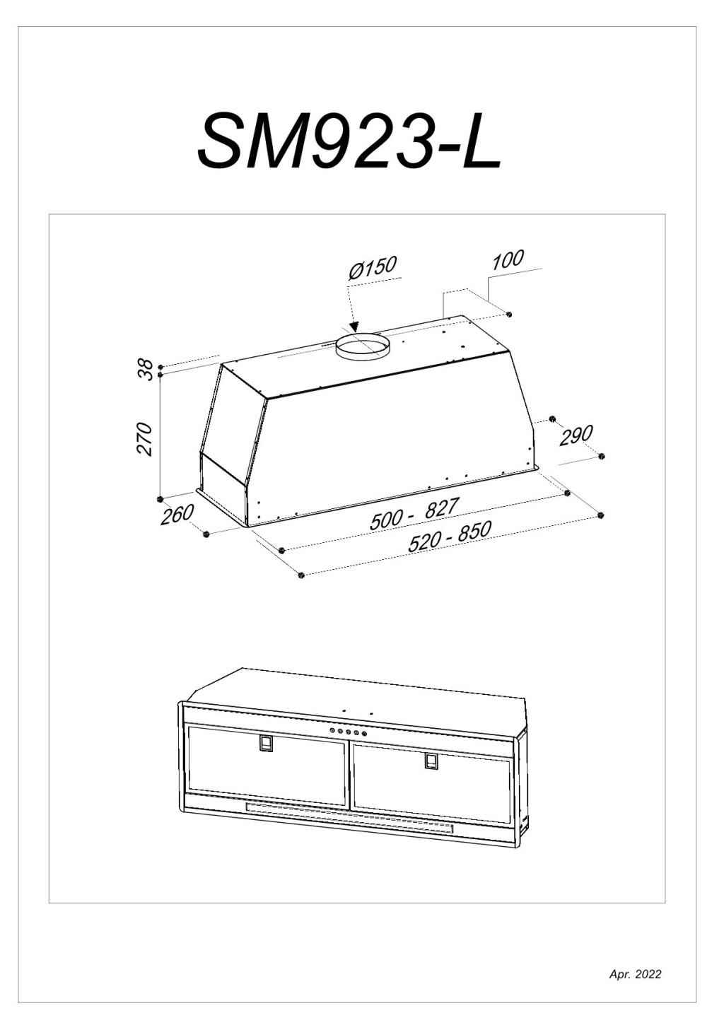 SIRIUS - Páraelszívó SM-923 52 L cm inox