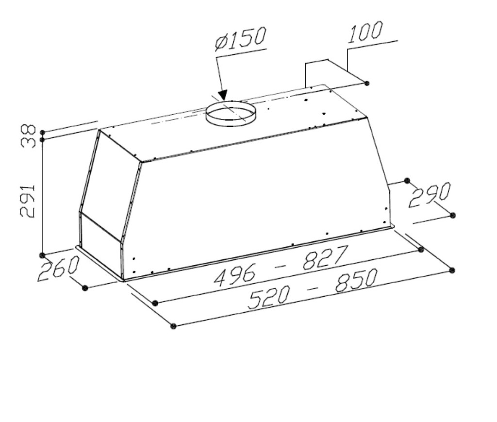 SIRIUS - Páraelszívó SL-927 ANTI-DROP 52 cm fekete