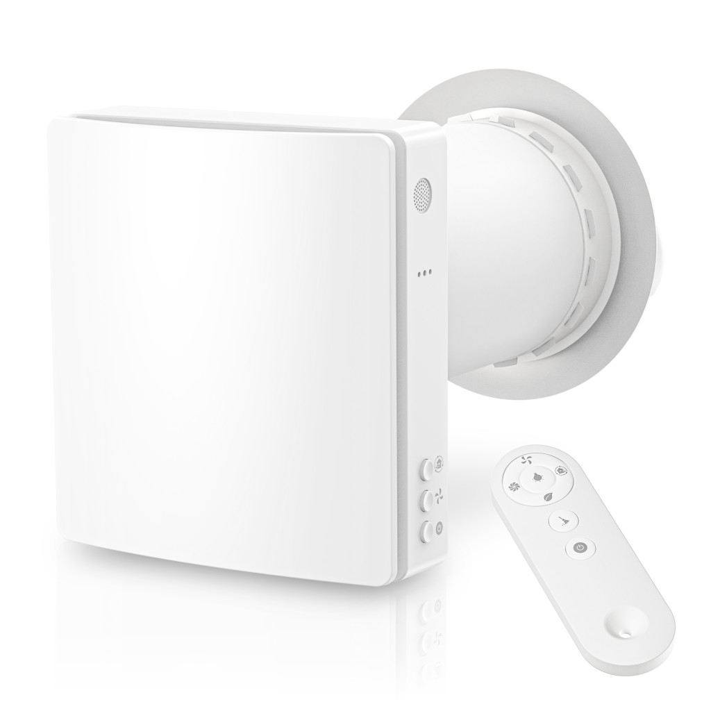 HOLTOP/AIRWOODS AV-TTW5-W egyhelyiséges hővisszanyerős szellőztető (2 db) automata zsaluval, WiFi csatlakozással, páraérzékelő szenzorral, pollenszűrővel