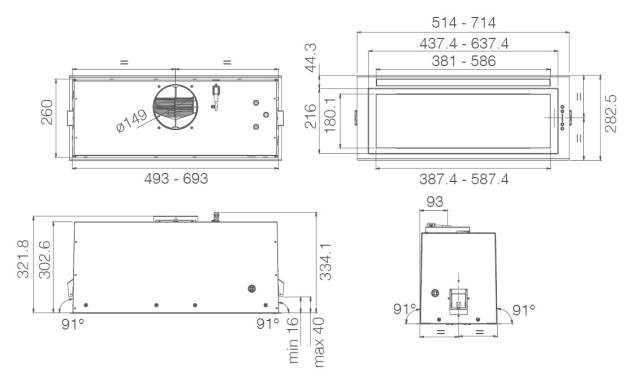 ELICA - Páraelszívó LANE SENSOR @ BLMAT/A/72 fekete