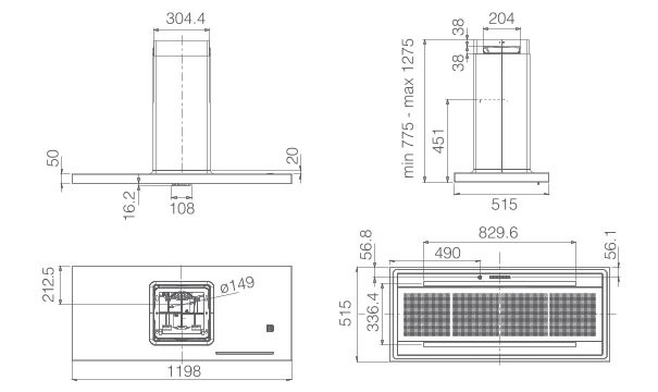 ELICA - Páraelszívó BIO ISLAND BLRO/A/120 ROVERE